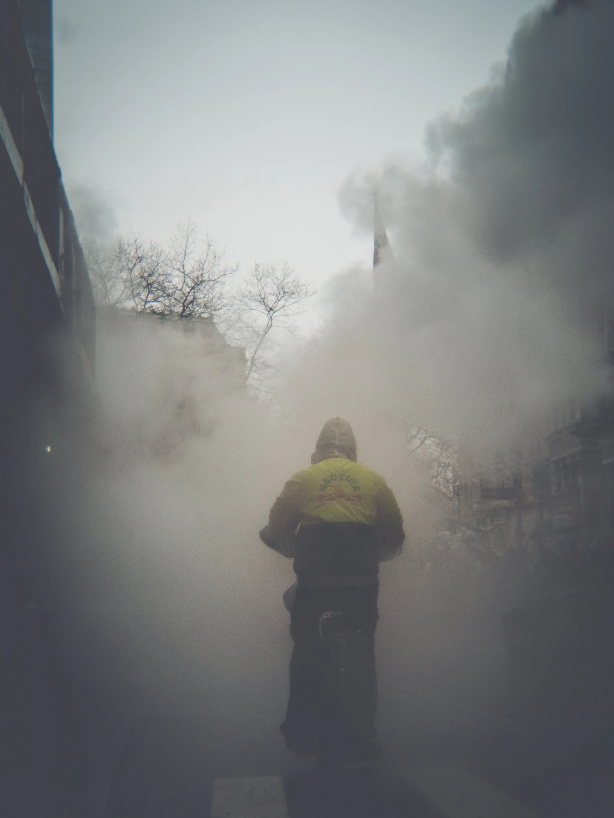 Figure in steam, New York